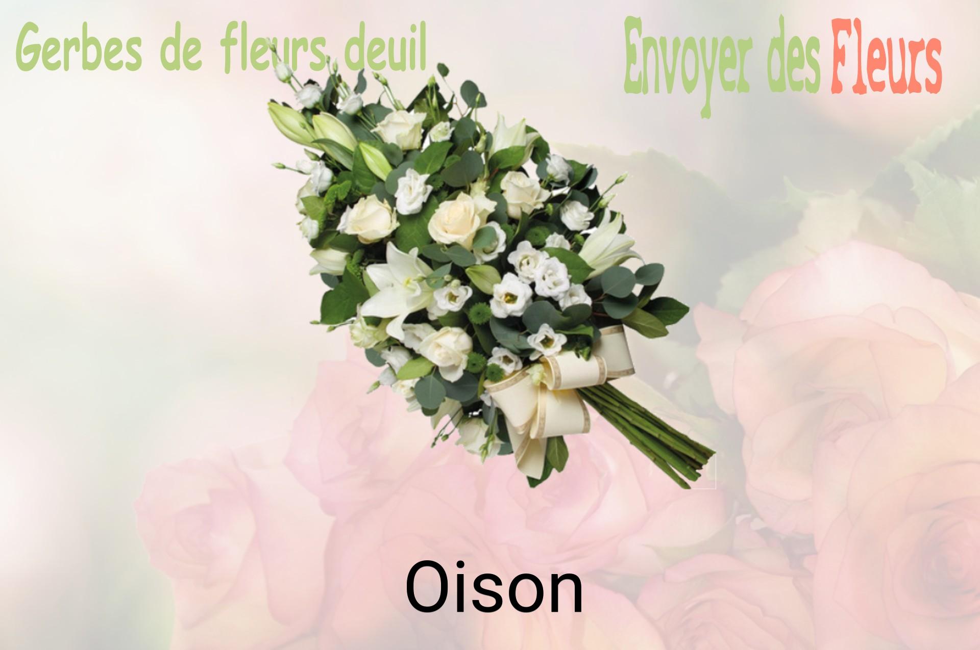 Gerbe de fleurs de deuil livrée à Oison